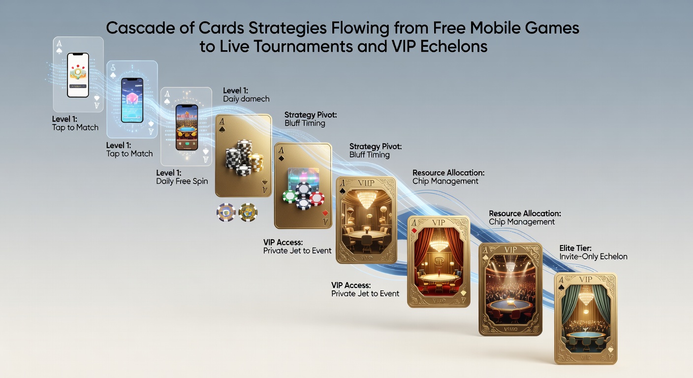 Smartphone screen showing free blackjack app transitioning to a live tournament stage with cheering crowd