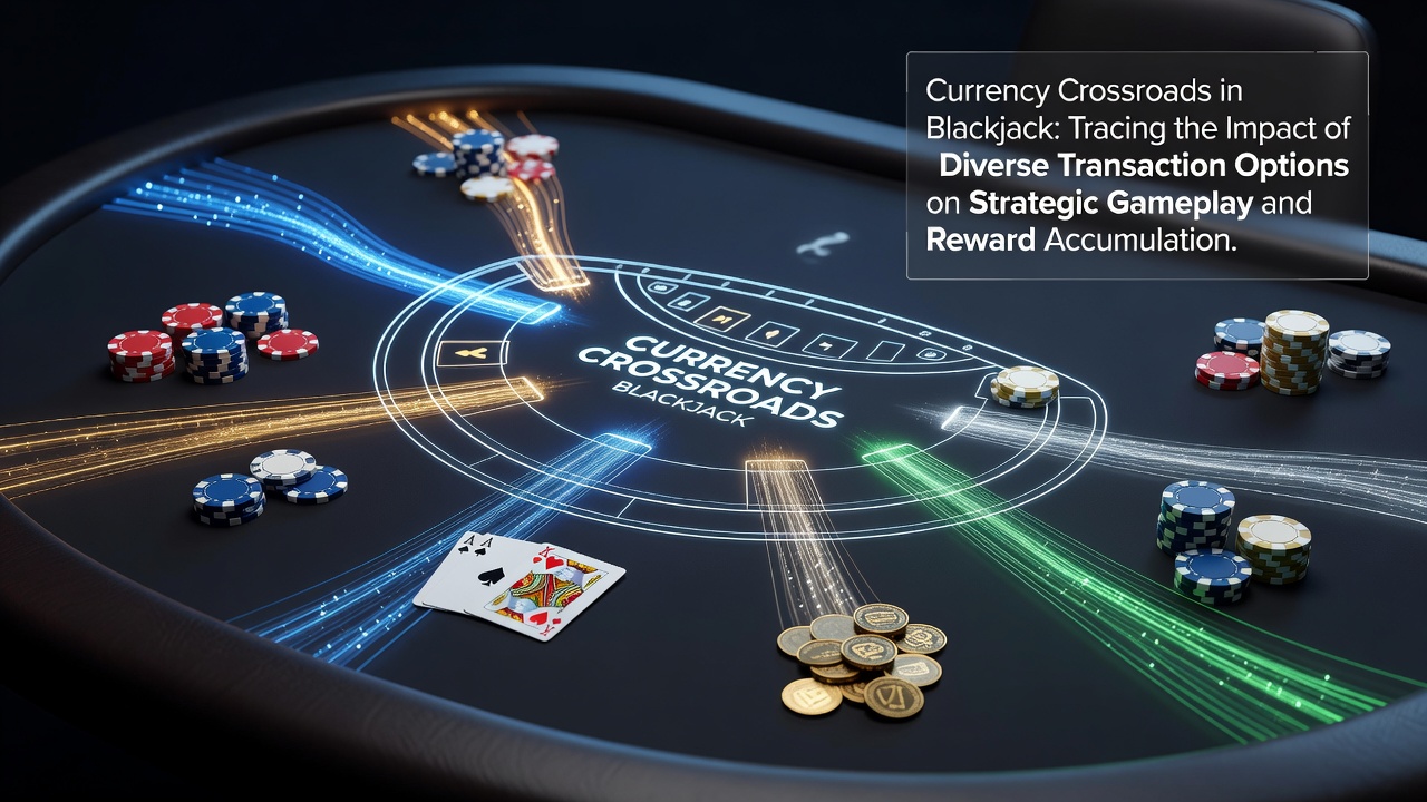 Blackjack table with various payment method icons overlaid on chips and cards
