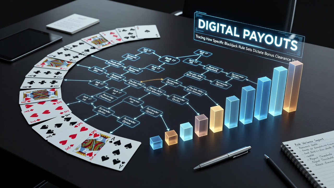 Digital interface displaying blackjack payout tracking and VIP progress indicators