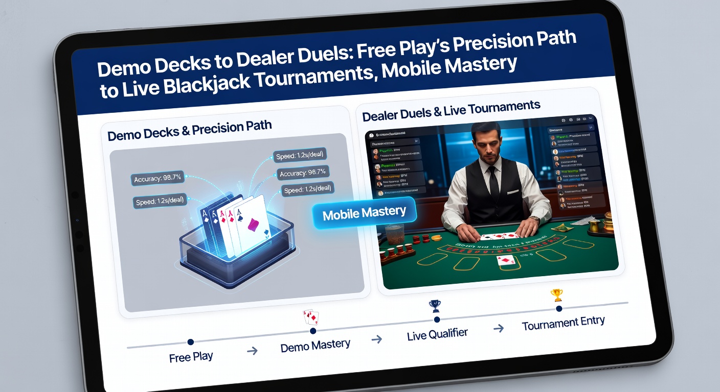 Dynamic live blackjack tournament scene with players on mobile devices competing for VIP access amid glowing chip stacks