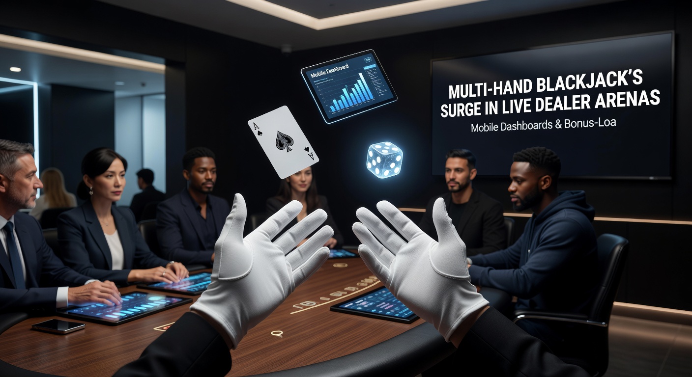 Smartphone screen displaying multi-hand blackjack app with live dealer feed and multiple betting interfaces