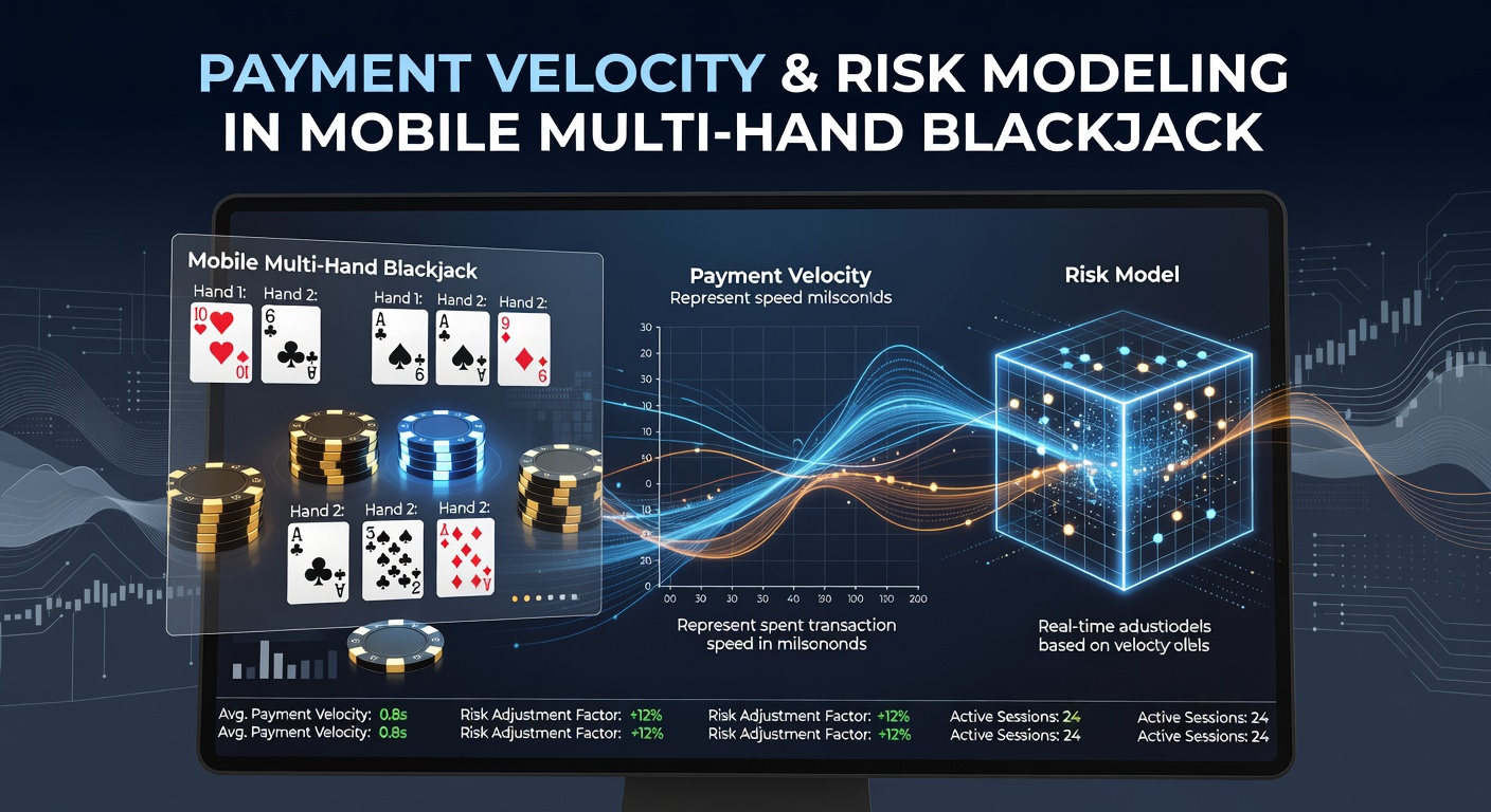 Mobile blackjack interface showing multi-hand gameplay with payment processing indicators