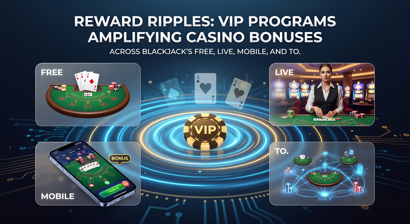 Close-up of a live blackjack dealer shuffling cards at a high-tech table, with VIP bonus notifications overlayed on a split-screen mobile view