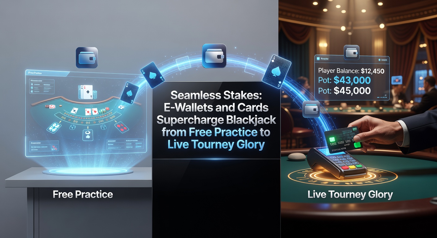 Digital wallet interface on a blackjack table screen showing instant deposit options during a live tournament
