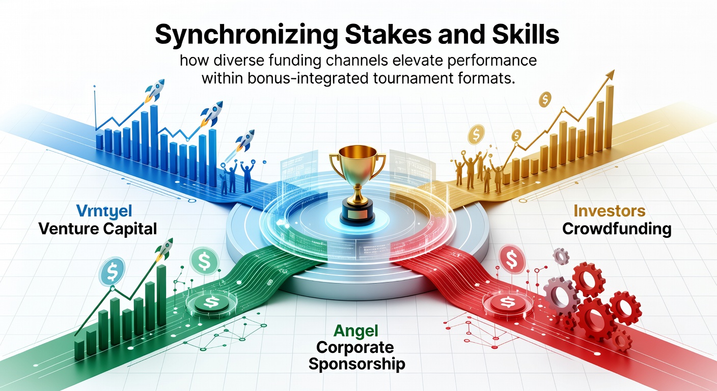 Illustration of diverse funding channels supporting blackjack tournament performance