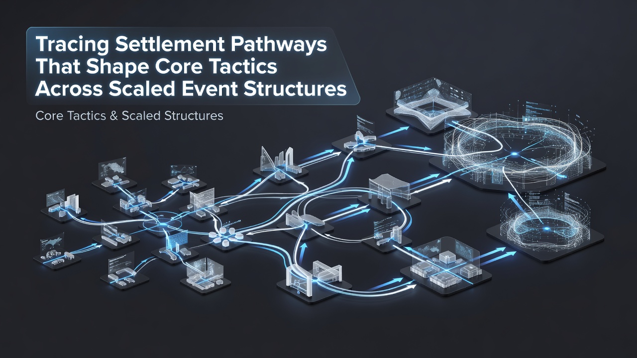 Aerial view of interconnected pathways guiding resource flows at a large-scale outdoor event venue
