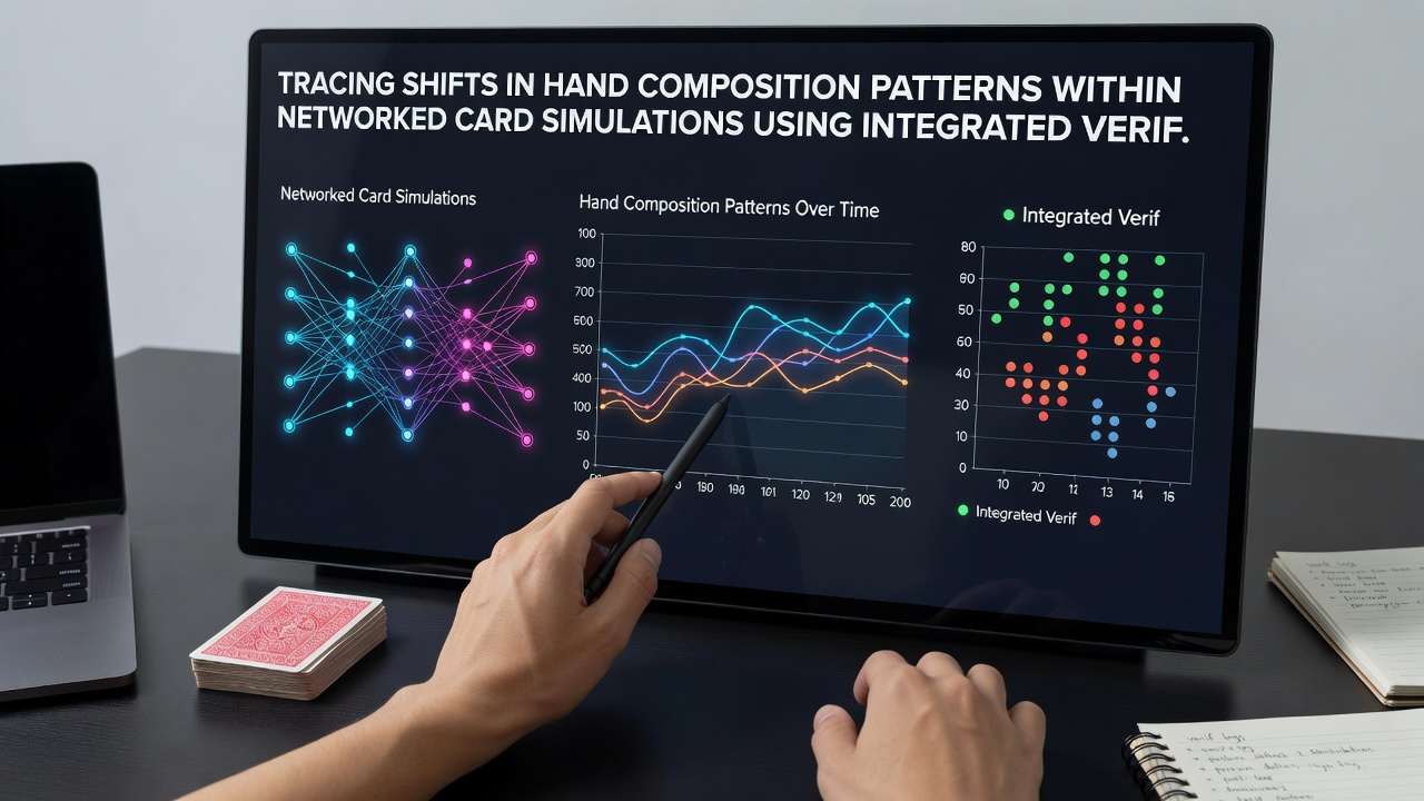Detailed view of verification protocol logs showing hand composition metrics across multiple simulation nodes