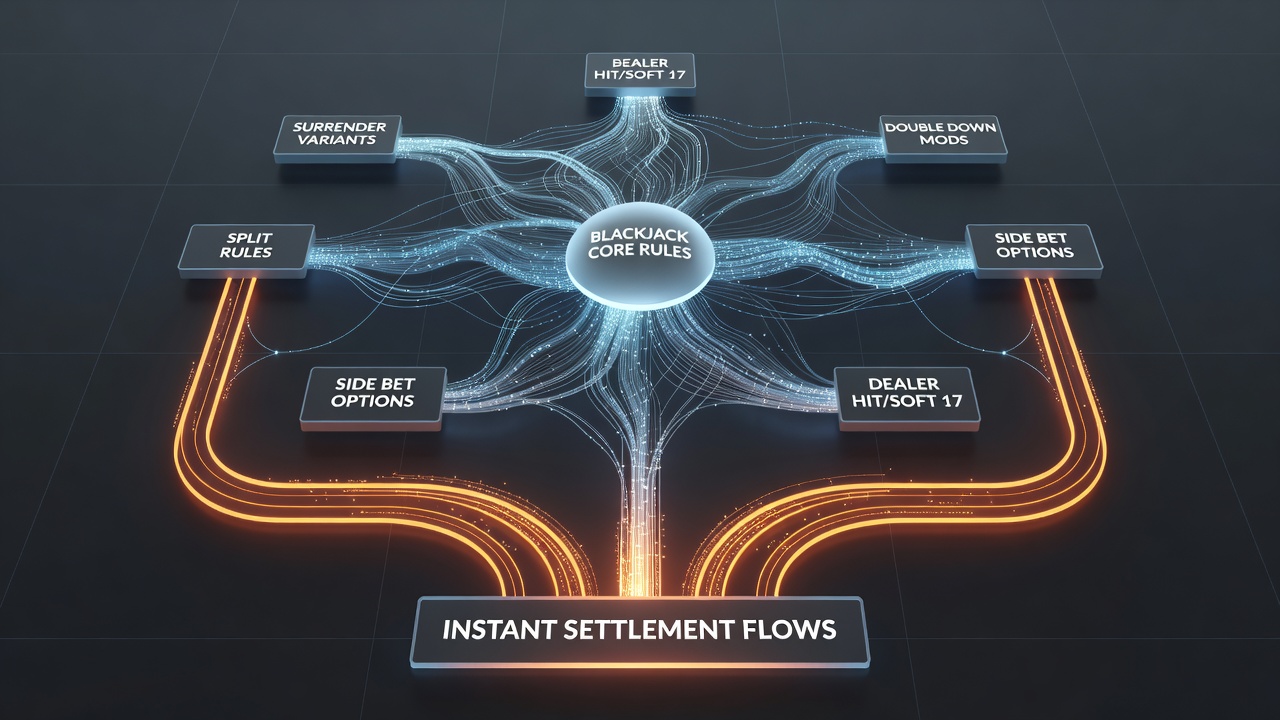 Illustration of live dealer blackjack table integrated with digital payment settlement flows